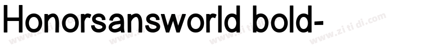 Honorsansworld bold字体转换